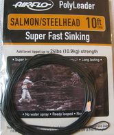 10 ft (3 m) polyleader salmon steelhead 24 lb (10.9 kg)  super fast sinking Airflo